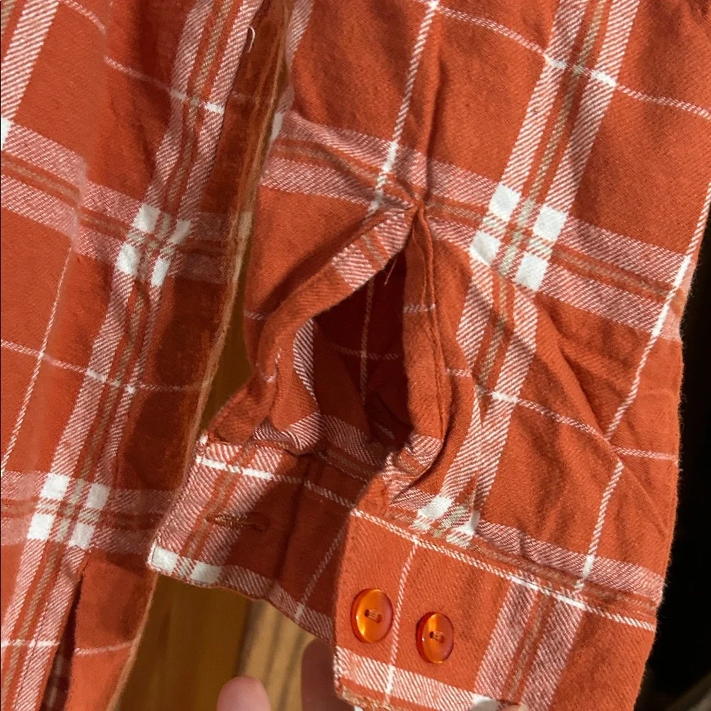 Blair Rust-Orange plaid shirt - Picture 3 of 4